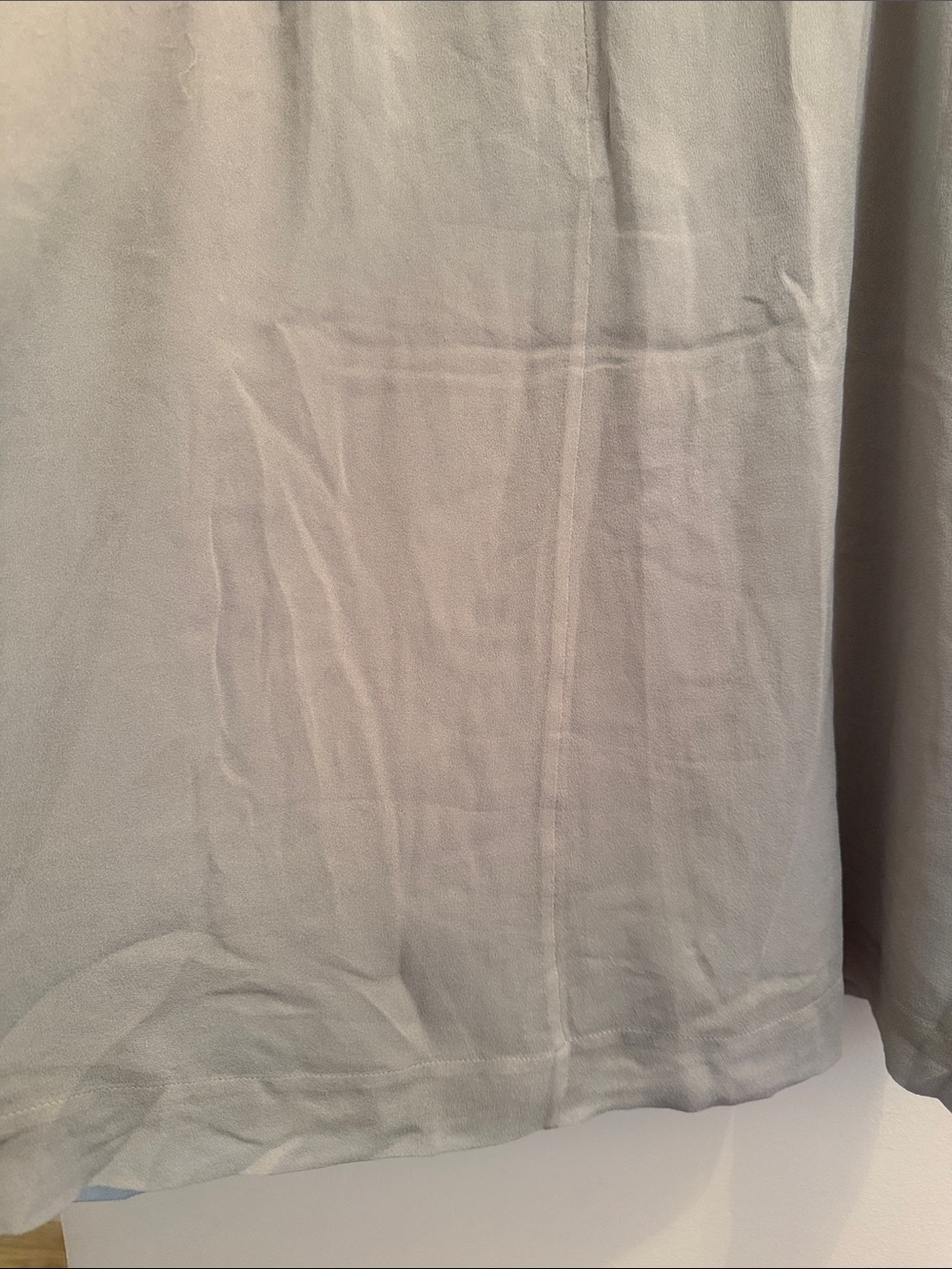 Pure DKNY Women's Light Gray Silk Pleated A-Line Skirt 6 - Picture 5 of 11